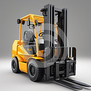 Photorealistic 3d Rendering Of Jungheinrich Forklift With Volumetric Light