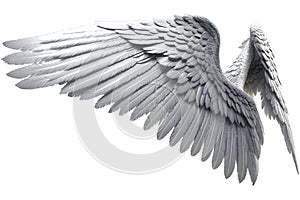 photorealistic angel wings on a transparent background