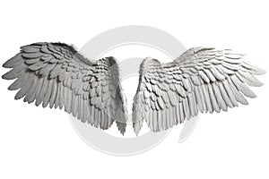 photorealistic angel wings on a transparent background