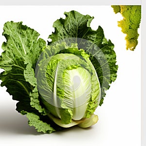 Photorealistic Cabbage Leaf: Meticulous Still Life With High-key Lighting