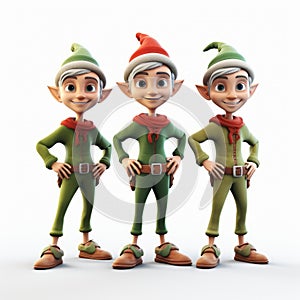 Photorealistic Cartoon Elf Characters 3d Elves Cel Shaded Elves