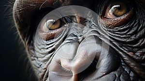 Photorealistic Chimpanzee Eye Close-up: Daz3d Inspired Commission