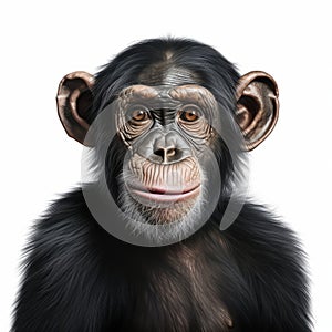 Photorealistic Chimpanzee Portrait With Caricature Faces In 8k Resolution