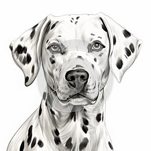 Photorealistic Dalmatian Sketch: Detailed Illustration By Artgerm