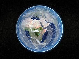 Photorealistic earth.