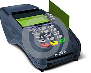 Photorealistic illustration of POS-terminal