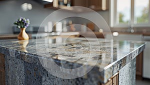 Photorealistic image of a granite countertop sample