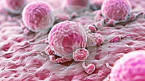 Photorealistic Image of Medical Cells in a Laboratory Setting