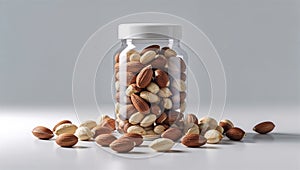 Photorealistic image of a plastic storage cart with rolling wheels in a studio setting