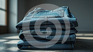 Photorealistic image of a stack of folded towels