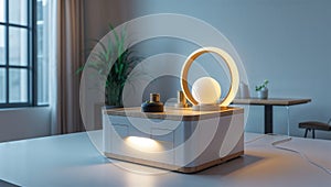 Photorealistic image of a wireless drawer light on a white background