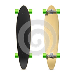 Photorealistic longboard, skateboard photo