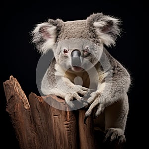 Photorealistic Portrait Of Koala: A Captivating Studio Shot photo