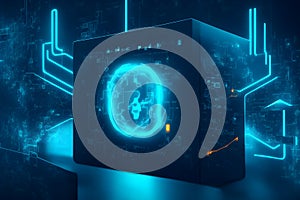 A photorealistic scenario in which AI-driven cybersecurity algorithms detect generated by Ai photo