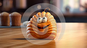 Photorealistic Snailcore Croissant Render: Insect-inspired Artwork In Ultra Hd