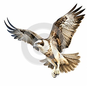 Photorealistic Vector Art Of Osprey Flying
