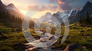 Photorealistic Wilderness Landscape Wallpaper In Unreal Engine 5