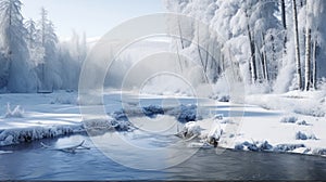 Photorealistic Winter Landscape In Levis