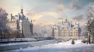 Photorealistic Winter Landscape In Saint-eustache