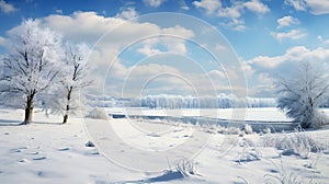 Photorealistic Winter Landscape In Terrebonne