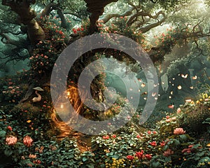 Photoshop creation of an enchanted forest