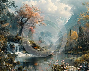 Photoshop montage of a fantasy landscape