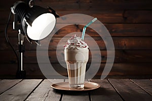 PhotoStock Studio light enhances the appeal of the milk shake photo