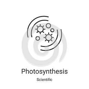 photosynthesis icon vector from scientific collection. Thin line photosynthesis outline icon vector illustration. Linear symbol