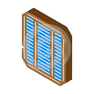 photovoltaic cells solar panel isometric icon vector illustration