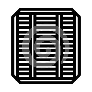 photovoltaic cells solar panel line icon vector illustration