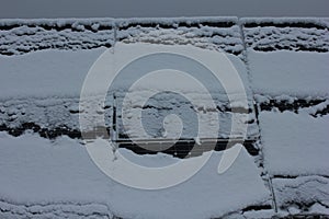 Photovoltaic modules covered with snow