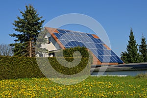 Photovoltaic modules on a home