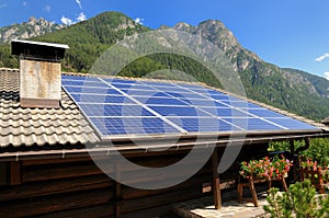 Photovoltaic panels in the Alps