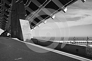 Photovoltaic Pergola, Barcelona, Spain, Europe photo