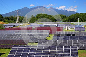 Photovoltaic power plant and mountain