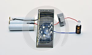 Photovoltaic solar energy board connected photo