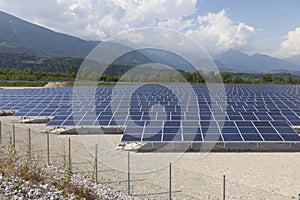 Photovoltaic solar power station - photovoltaic park photo