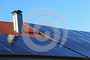 A photovoltaic system for electricity generation on a private house