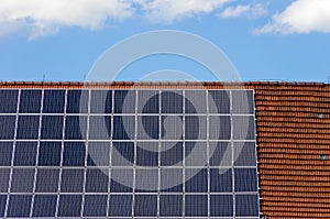 Photovoltaic System On House Roof