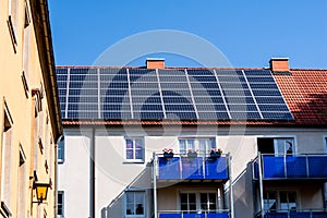 Photovoltaic on top of a roof