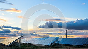 Photovoltaic and wind farms in the province of Albacete I photo