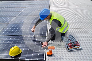 Photovoltaic worker photo