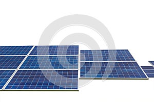Photovoltaics module solar panels isolated on white background