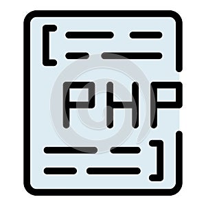 Php code icon vector flat