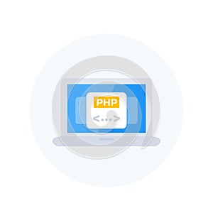 PHP coding, programming icon