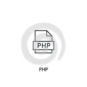 PHP concept line icon. Simple element