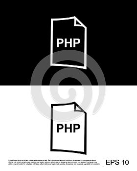 php file format icon template