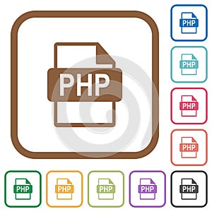 PHP file format simple icons