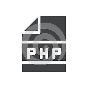 PHP file icon simple vector symbol
