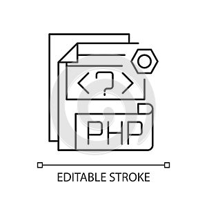 PHP file pixel perfect linear icon